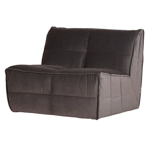 Bank velours 1-zits 105 × 82 cm hoog