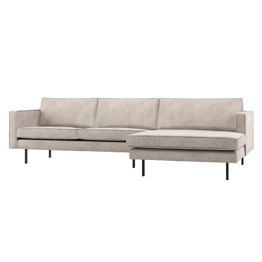 Chaise longue Korro beige rechts 300 × 85 cm hoog