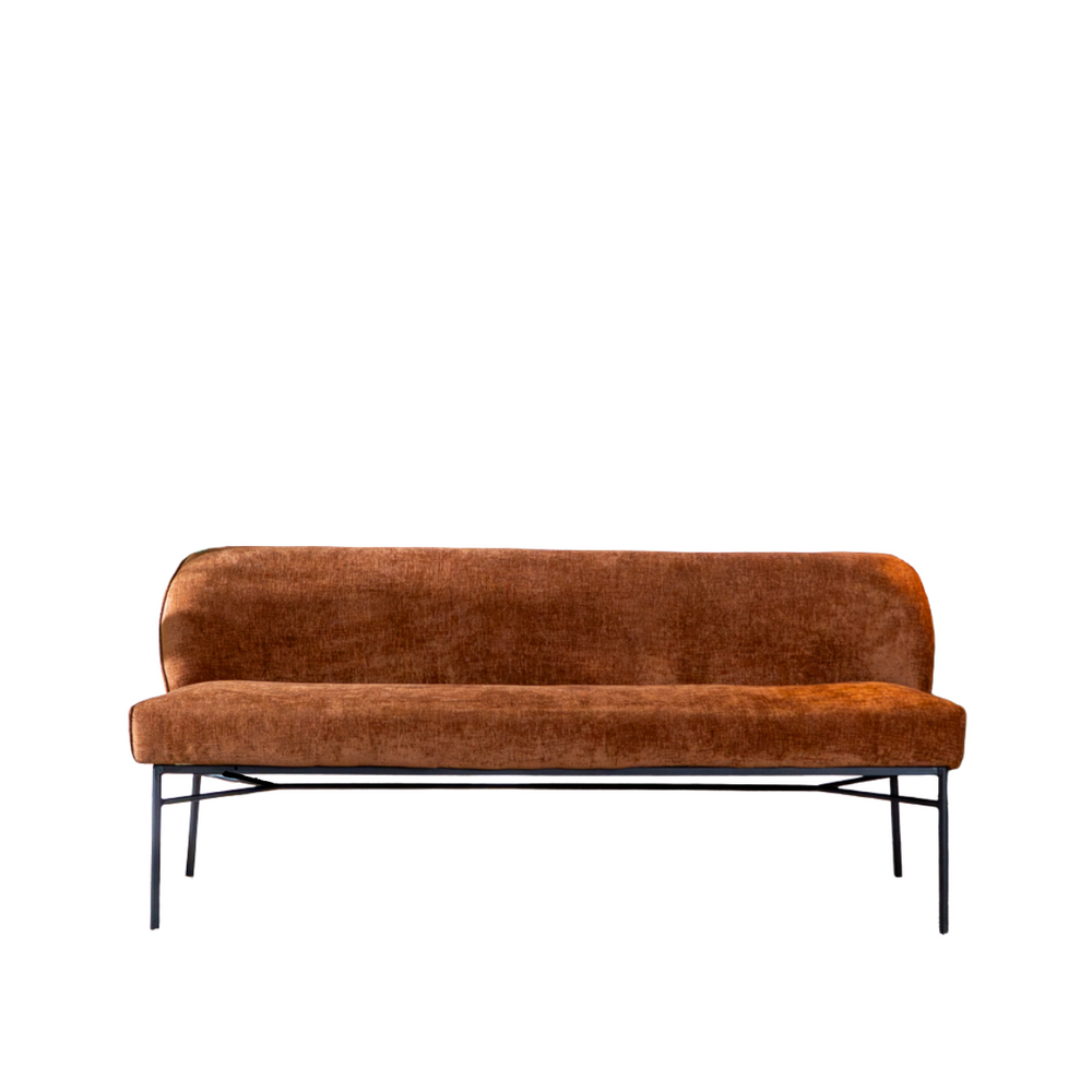Bankje chenille koper 220 cm