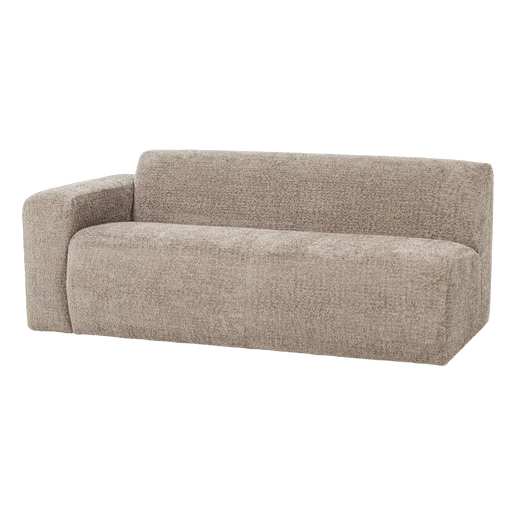 Bank wol beige 2-zits links 185 cm