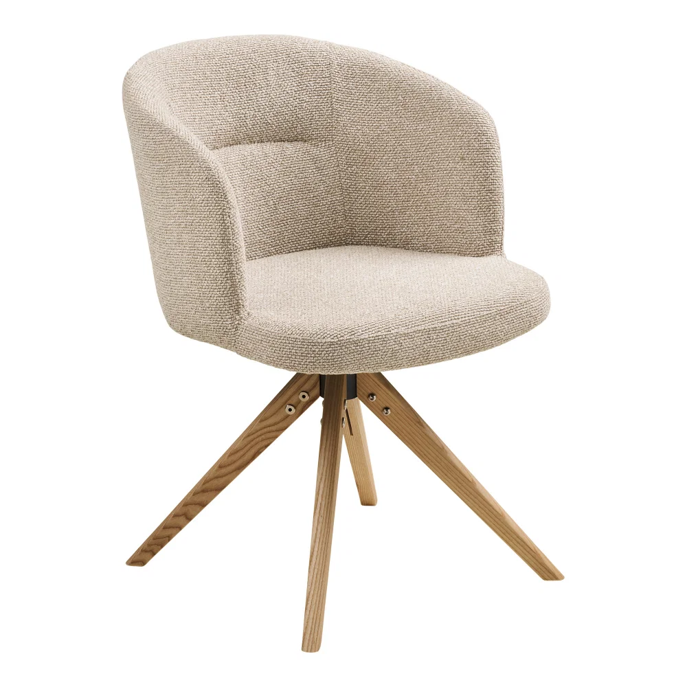 Eetkamerstoel Norvo polyester grijs 59 cm
