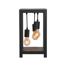 Tafellamp metaal zwart 23 cm