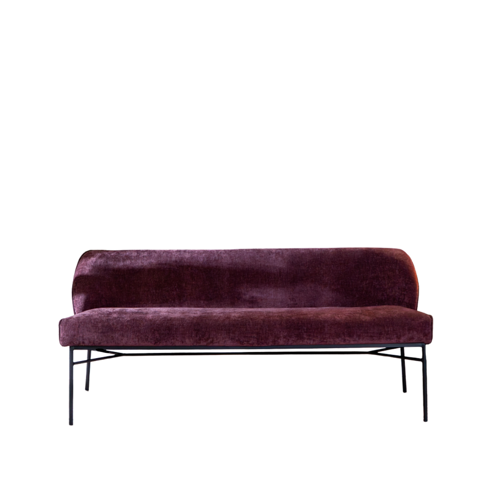 Bankje chenille paars 155 cm