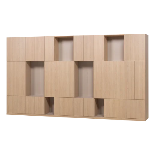Kast spaanplaat naturel 376 cm