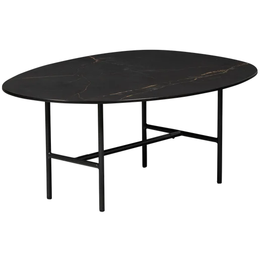 Salontafel Ula porselein zwart 80 cm