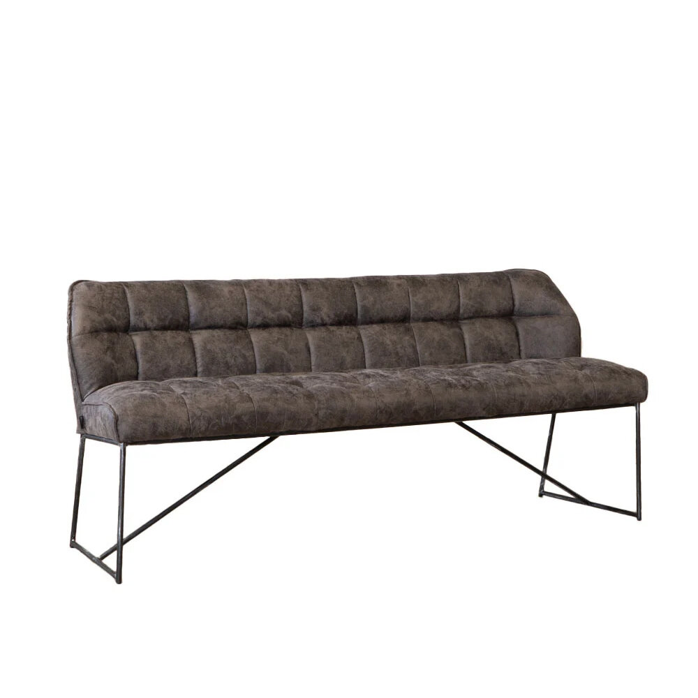 Bankje microvezel antraciet 185 cm