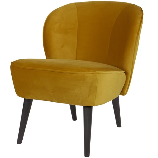 Fauteuil polyester geel 59 cm
