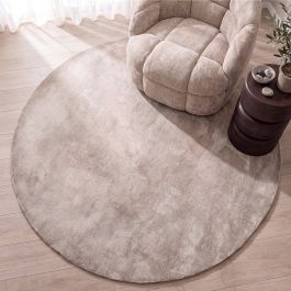 Vloerkleed polyester taupe 150 cm