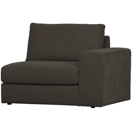 Bank Jasvevo polyester grijs 1-zits rechts 115 cm