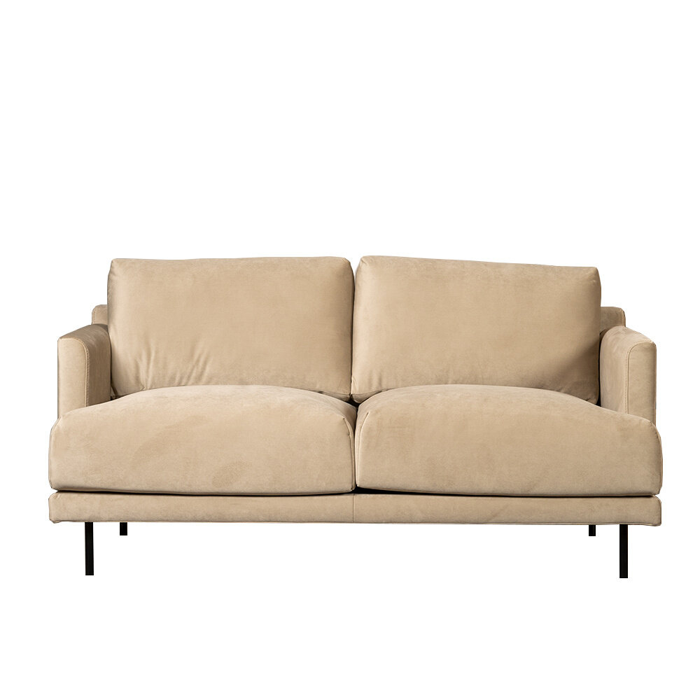 Bank Leve velours beige 5-zits 174 cm