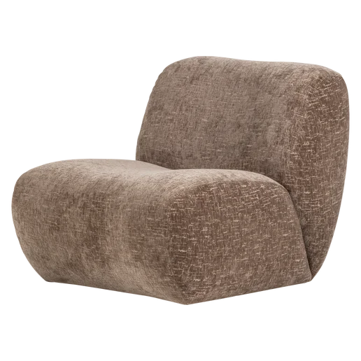 Fauteuil velours bruin 76 cm