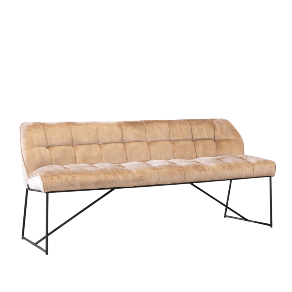 Bankje Olan velours taupe 155 cm