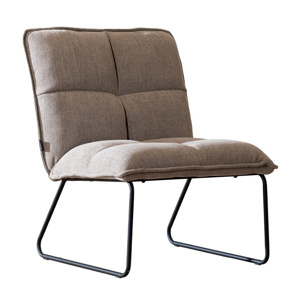 Fauteuil polyester taupe 70 cm