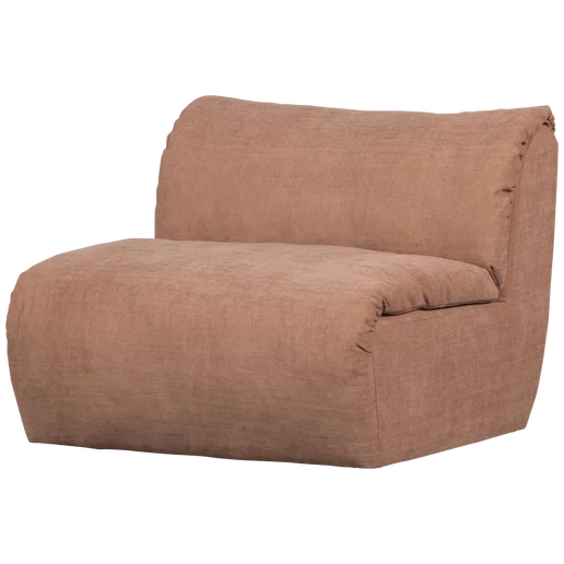 Bank polyester roze 1-zits