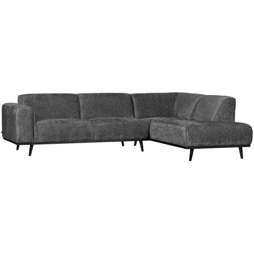 Hoekbank Salel polyester grijs rechts 274 × 77 cm hoog