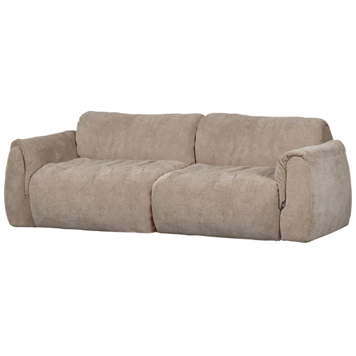 Bank polyester beige 2-zits 228 cm