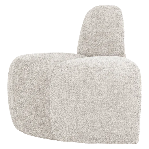 Bank geweven chenille beige 100 cm
