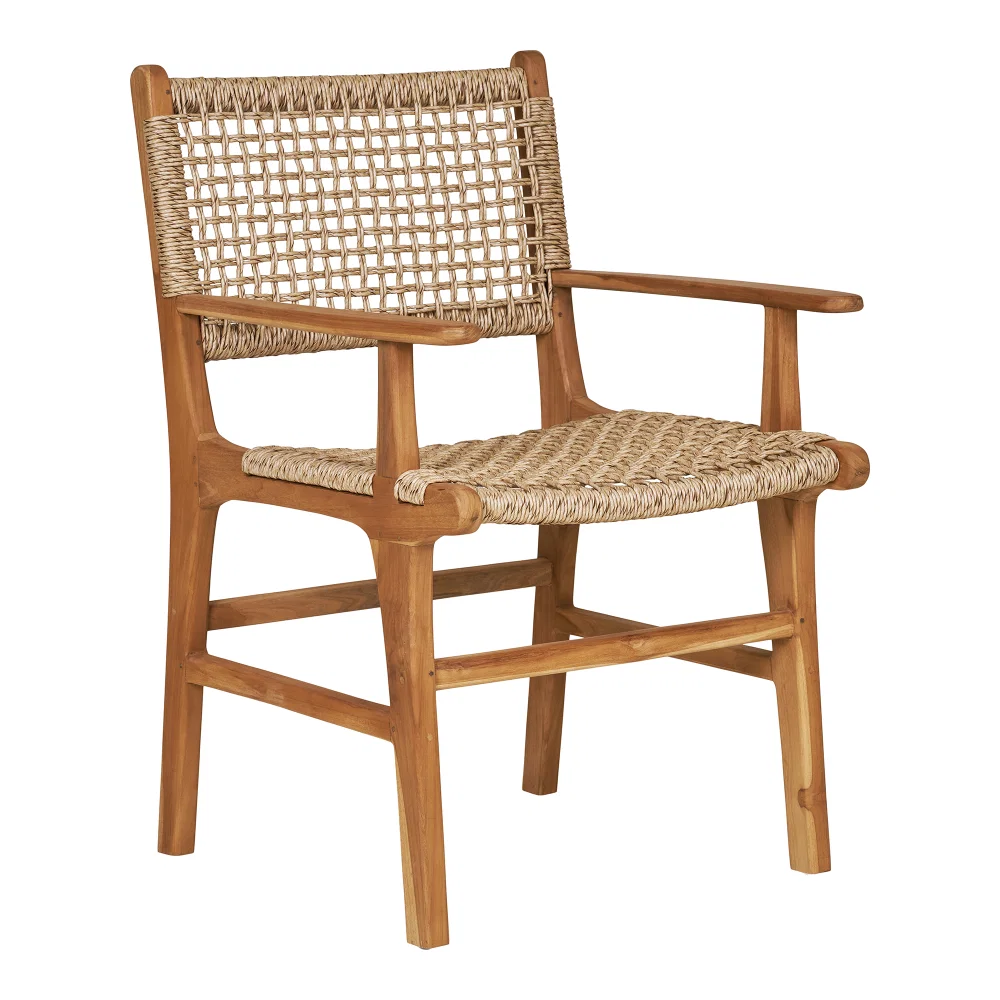 Eetkamerstoel teak naturel 57 cm