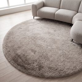 Vloerkleed polyester taupe 200 cm