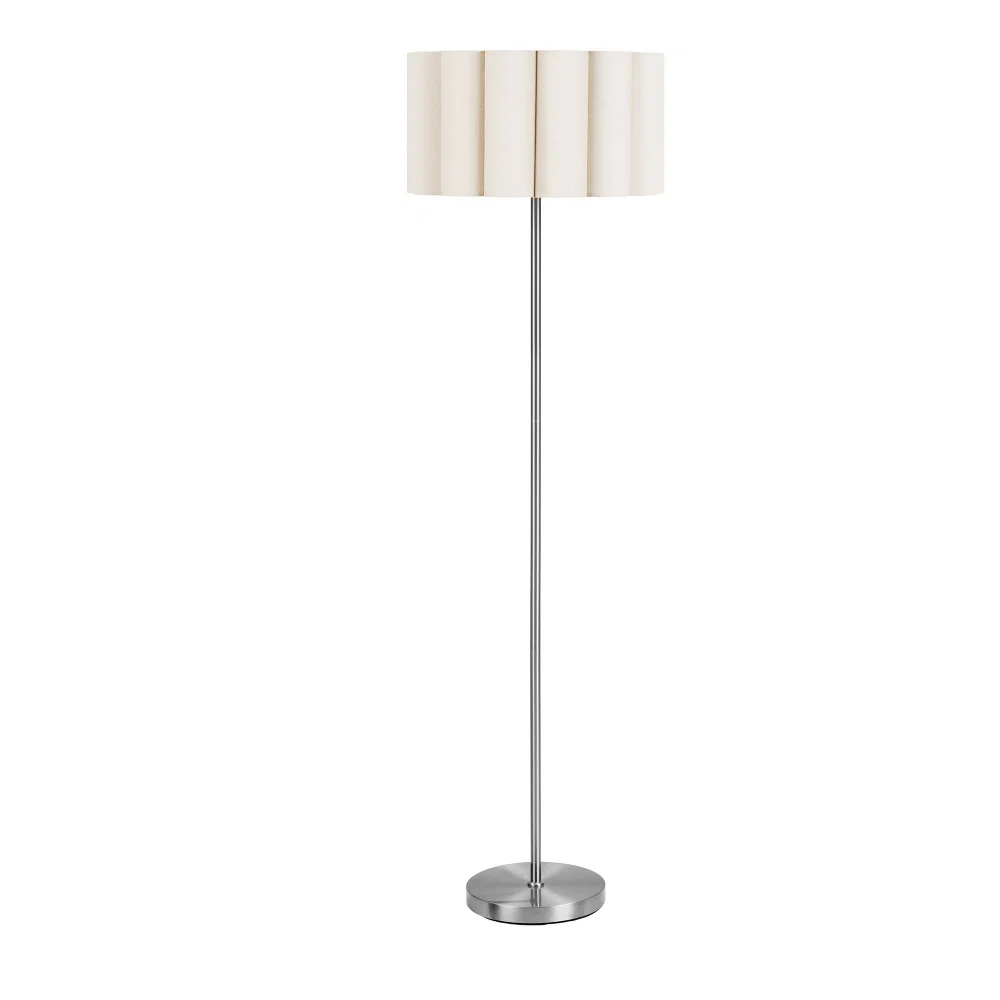 Vloerlamp staal beige