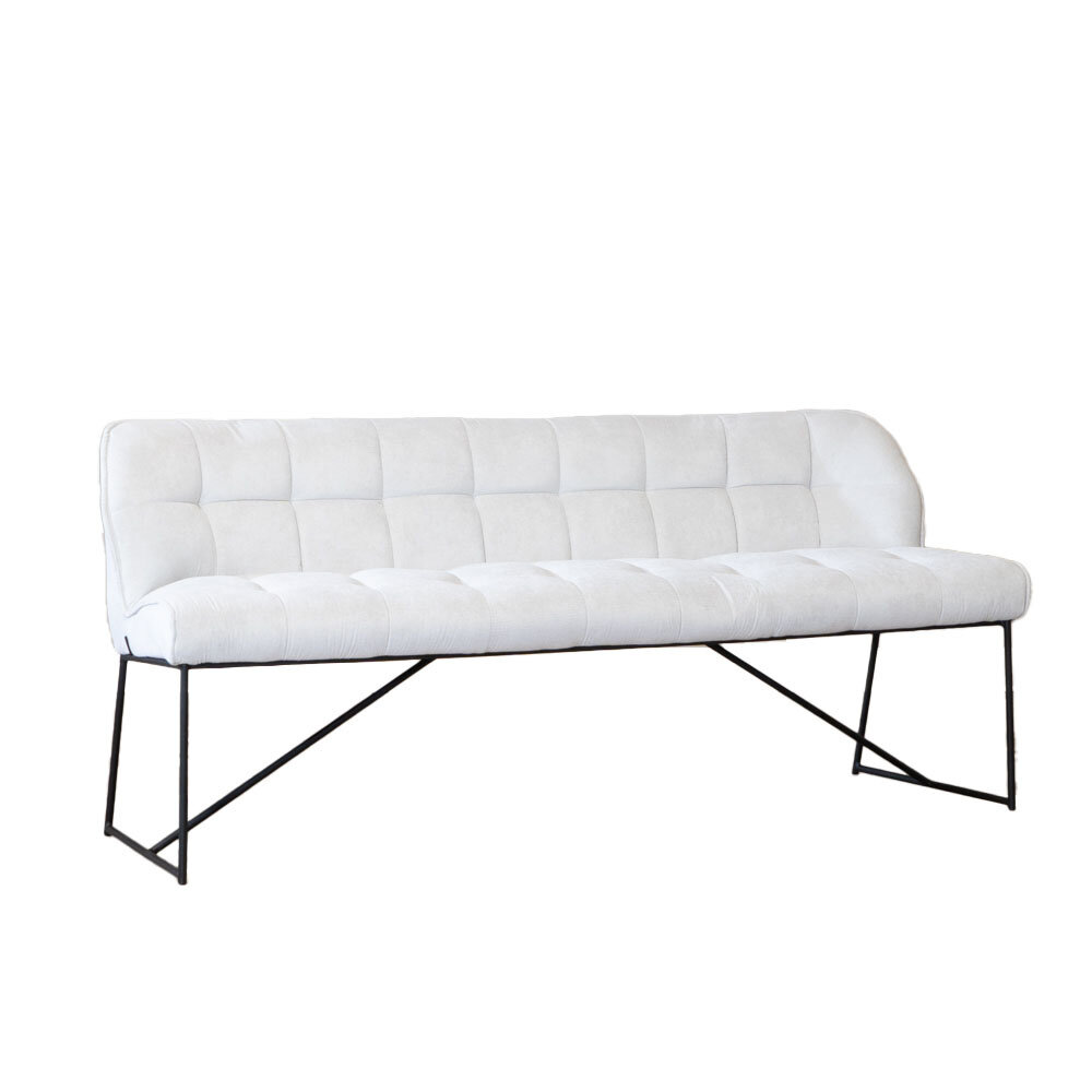 Bankje polyester wit 185 cm