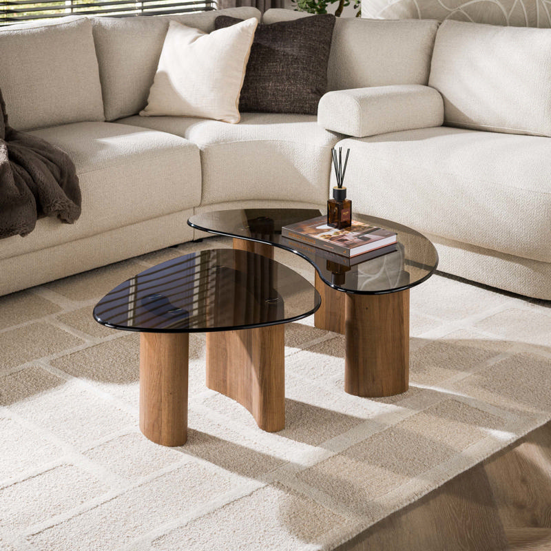 Salontafel organisch set van 2 3