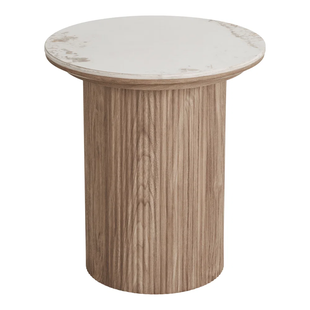 Bijzettafel keramiek wit