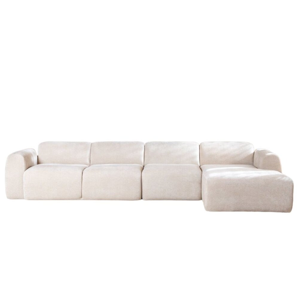 Hoekbank Ale chenille beige rechts