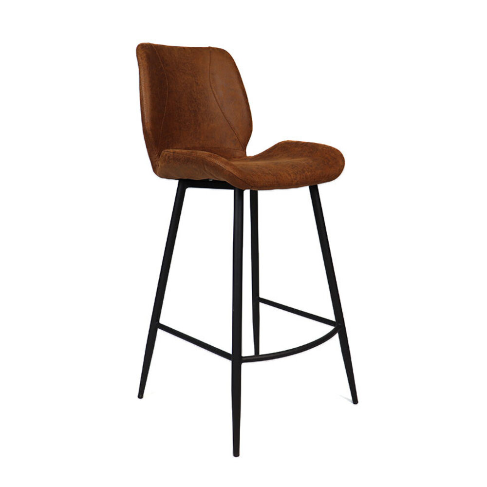 Barkruk eco-leer cognac 69 cm