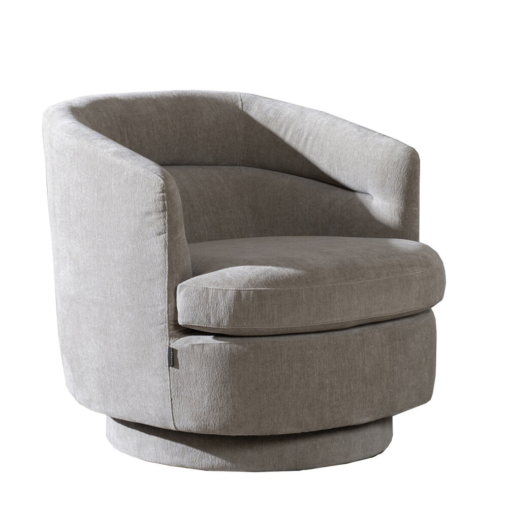 Fauteuil chenille taupe draaibaar 80 cm