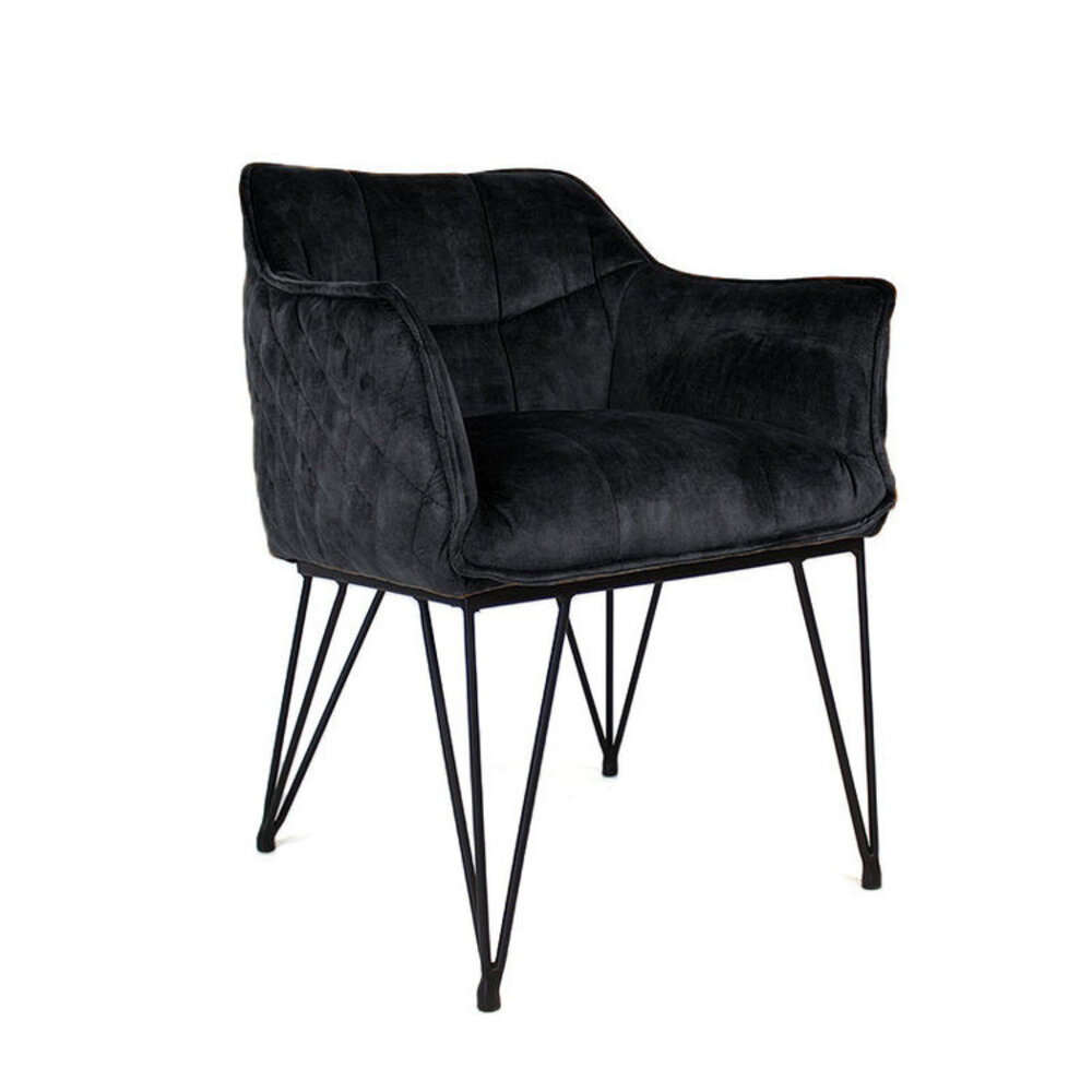 Stoel velours antraciet 62 cm