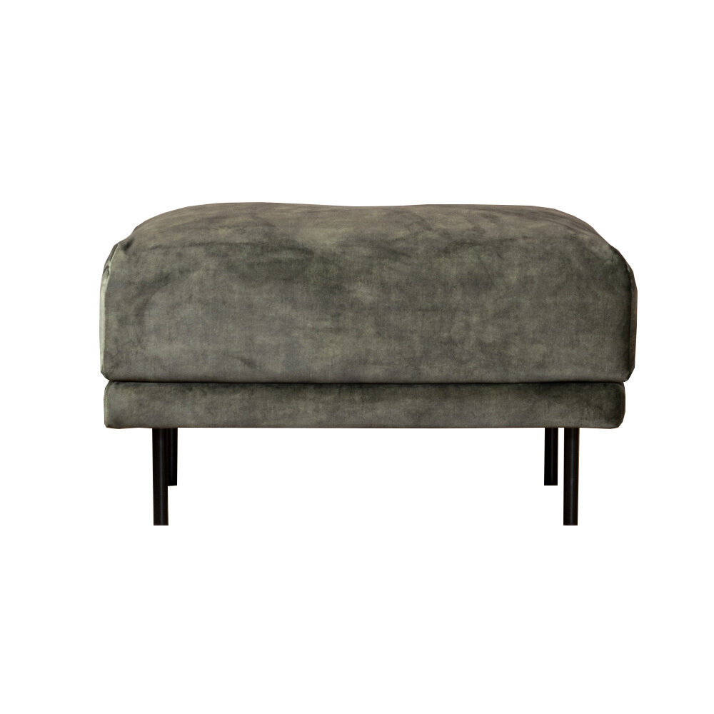 Poef velours groen 90 × 54 cm hoog