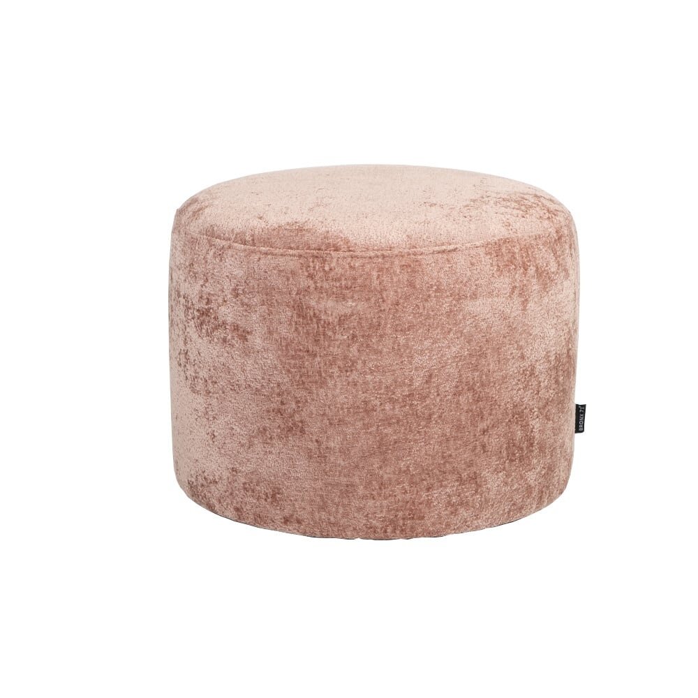 Poef chenille roze 50 cm