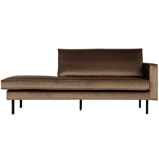 Chaise longue Halna polyester rechts 203 × 85 cm hoog