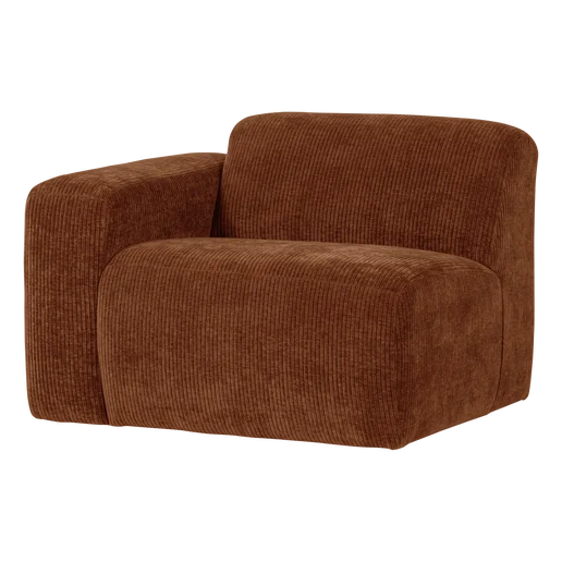 Bank Lanmi bruin 1-zits links 105 cm