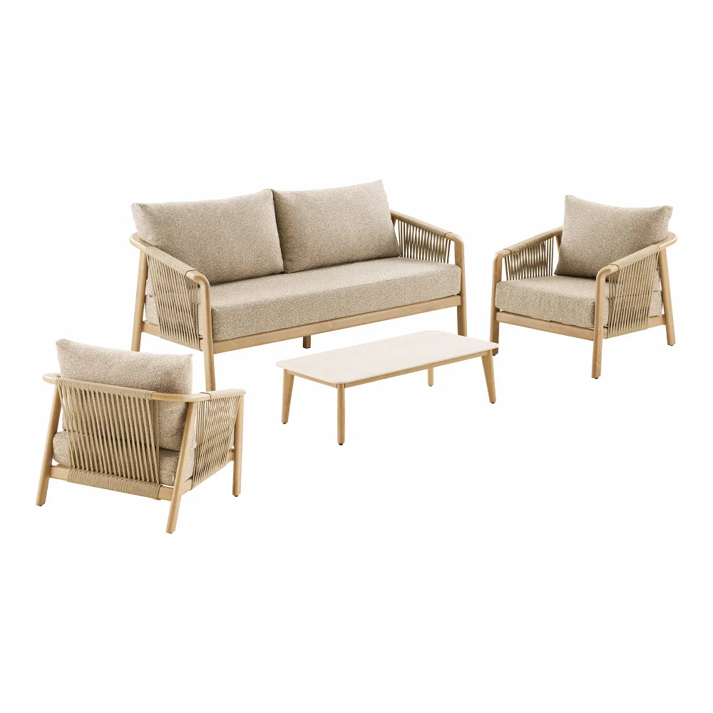 Loungeset aluminium taupe