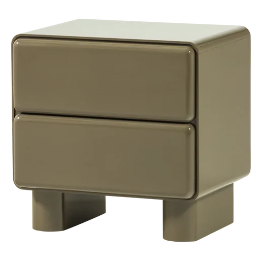 Nachtkastje MDF grijs 57 cm