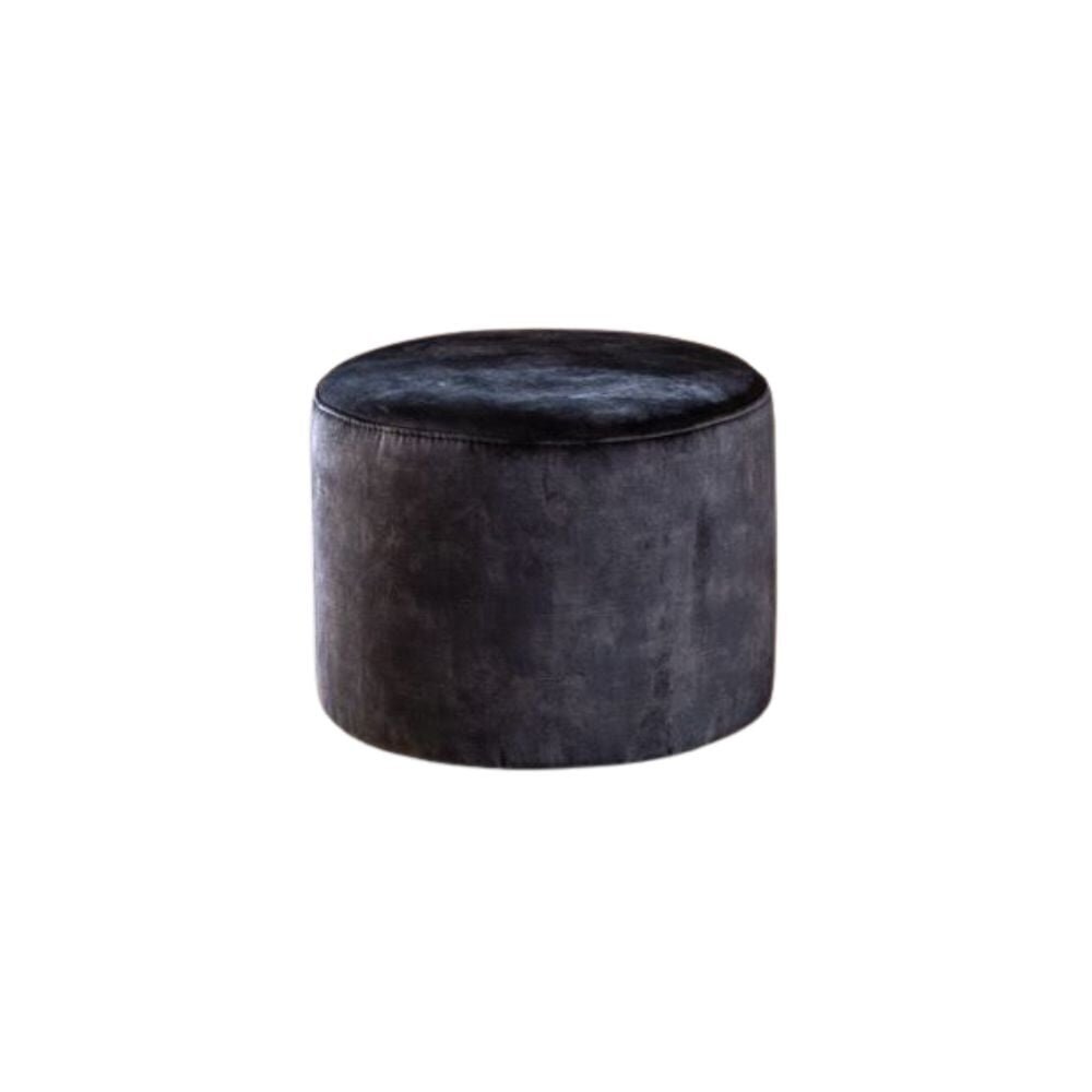 Poef velours antraciet 50 cm