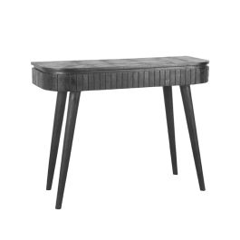 Bijzettafel mangohout zwart 100 cm