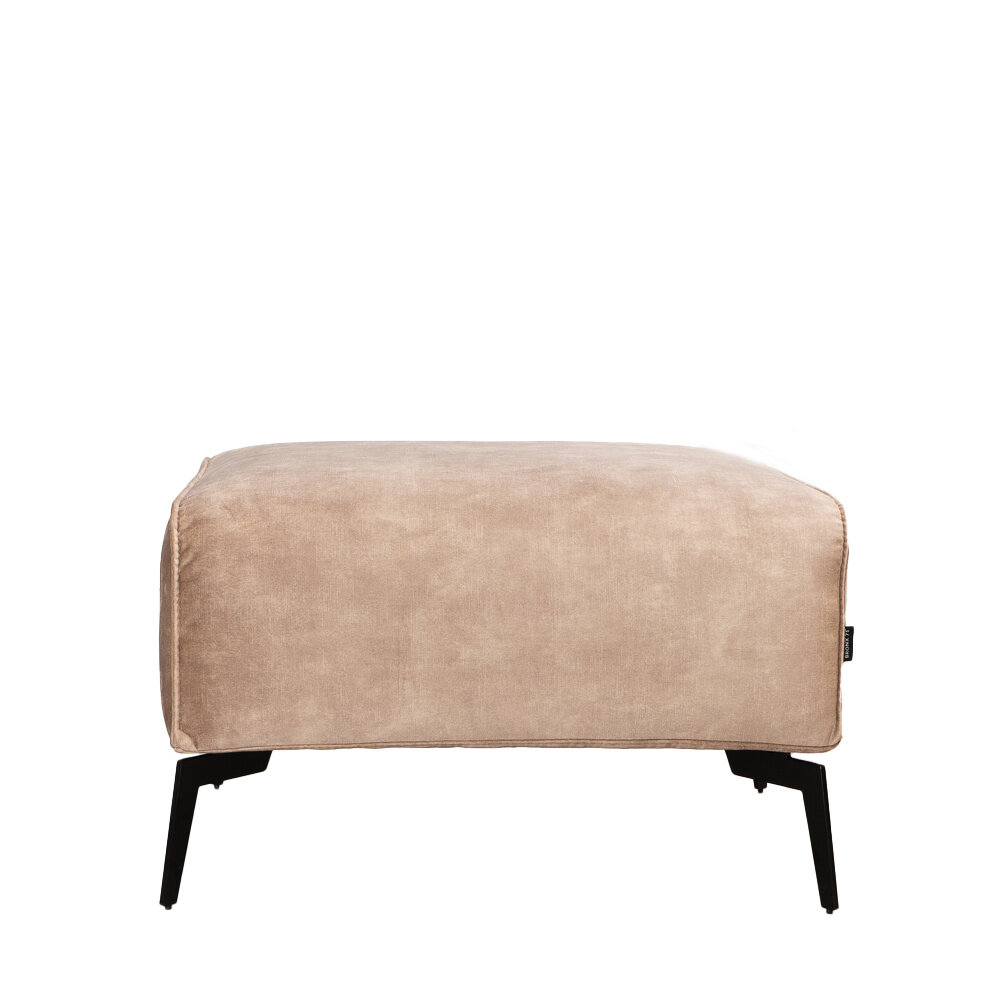Poef velours taupe