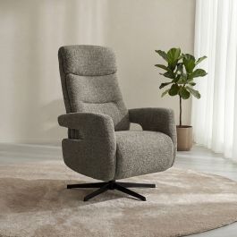 Fauteuil royal bouclé mushroom 170 72 cm