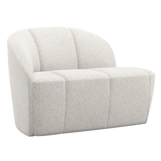 Bankje chenille beige 2-zits links