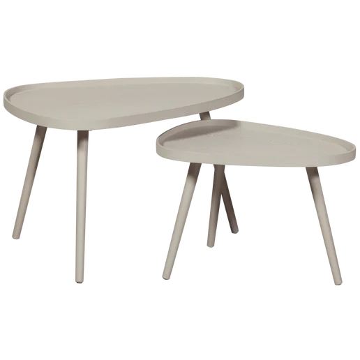 Bijzettafel Graen MDF beige set van