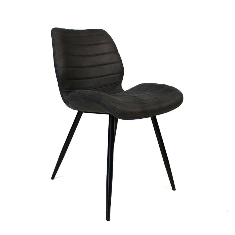 Stoel microvezel antraciet 45 cm