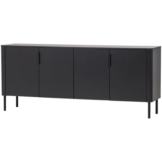 Dressoir Zelna zwart 200 cm