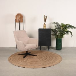 Kast mangohout zwart 50 cm