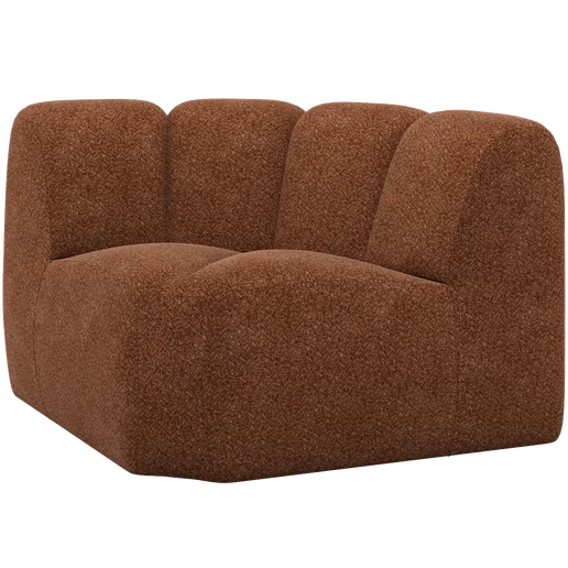 Bank chenille bruin 110 cm