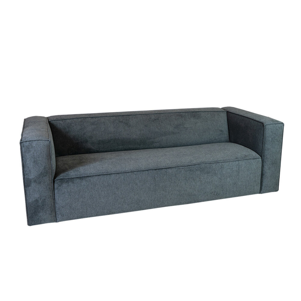 Bank polyester antraciet 3-zits