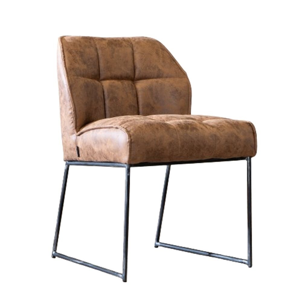 Stoel microvezel cognac