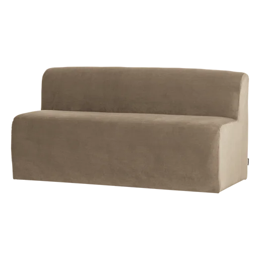 Bank Melel velours taupe 164 cm